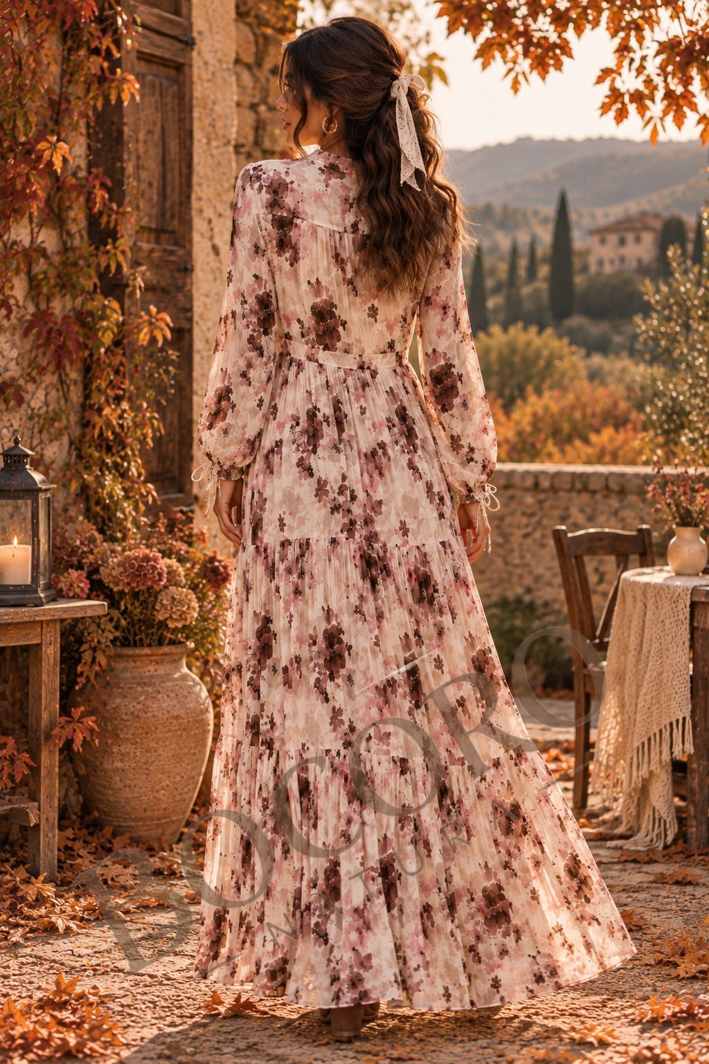 Vestido boho acuarela