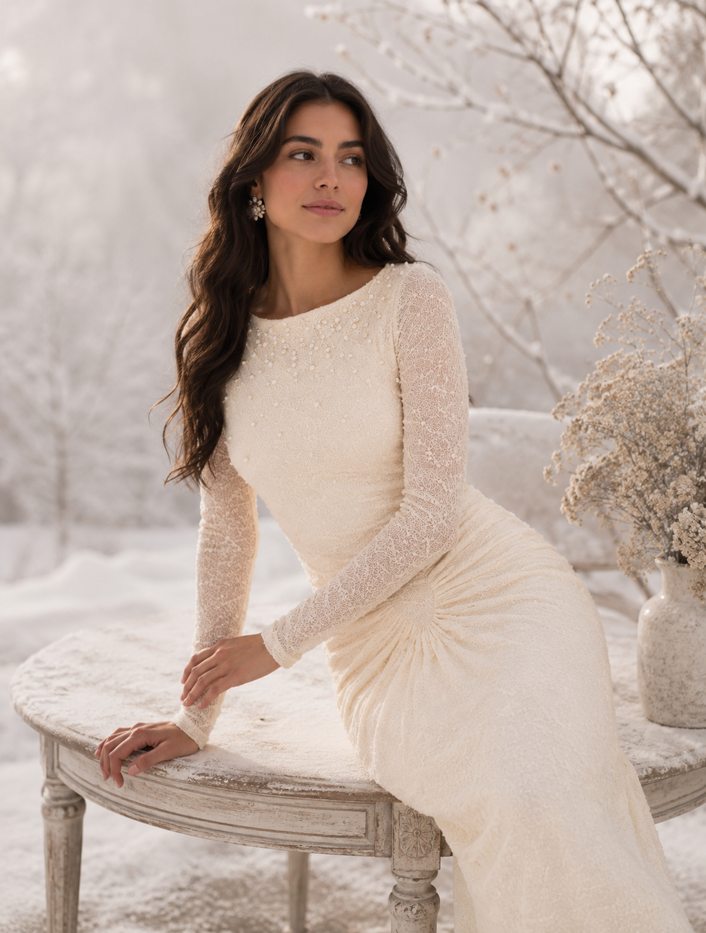 Vestido de punto Perlas