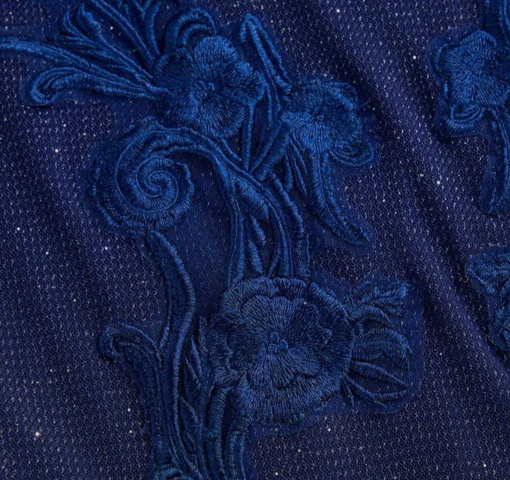 Vestido Largo Elegante de Manga Larga con Bordado Floral, Vestido Maxi Romántico de Noche, Vestido de Fiesta Formal, Vestido para Invitada de Boda, Vestido Corte A