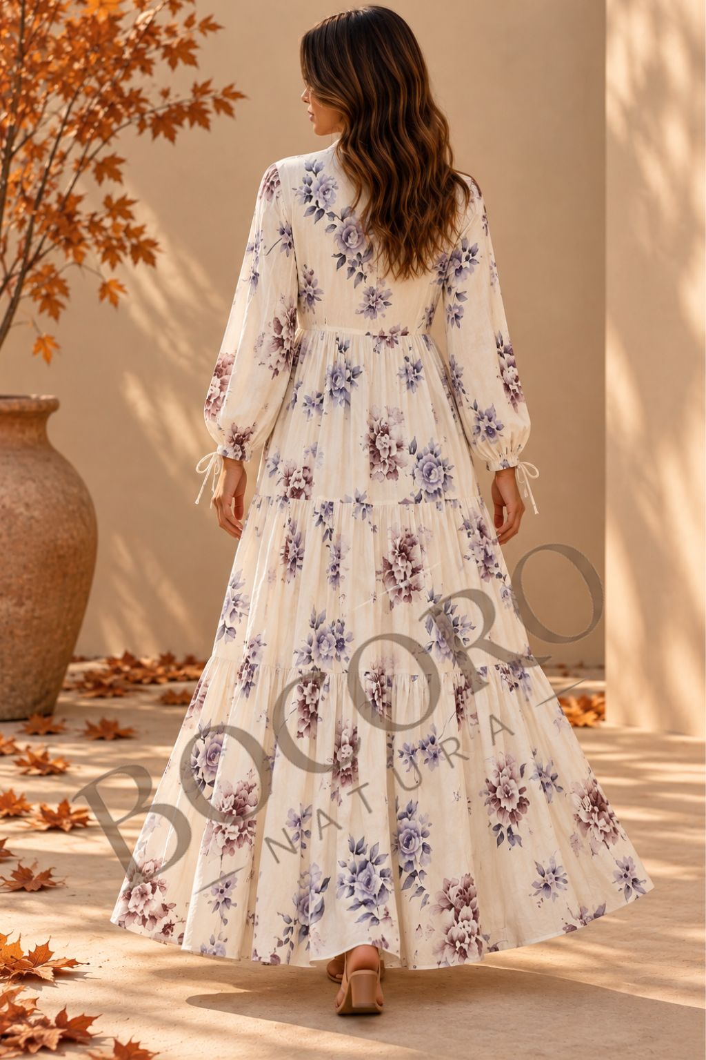Vestido bohemio con lazadas