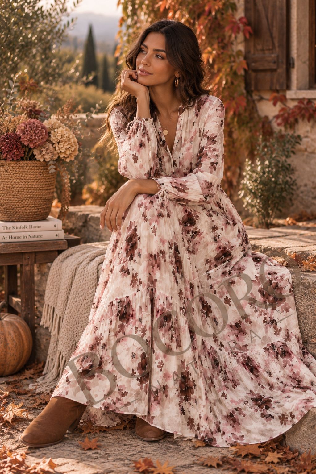 Vestido boho acuarela