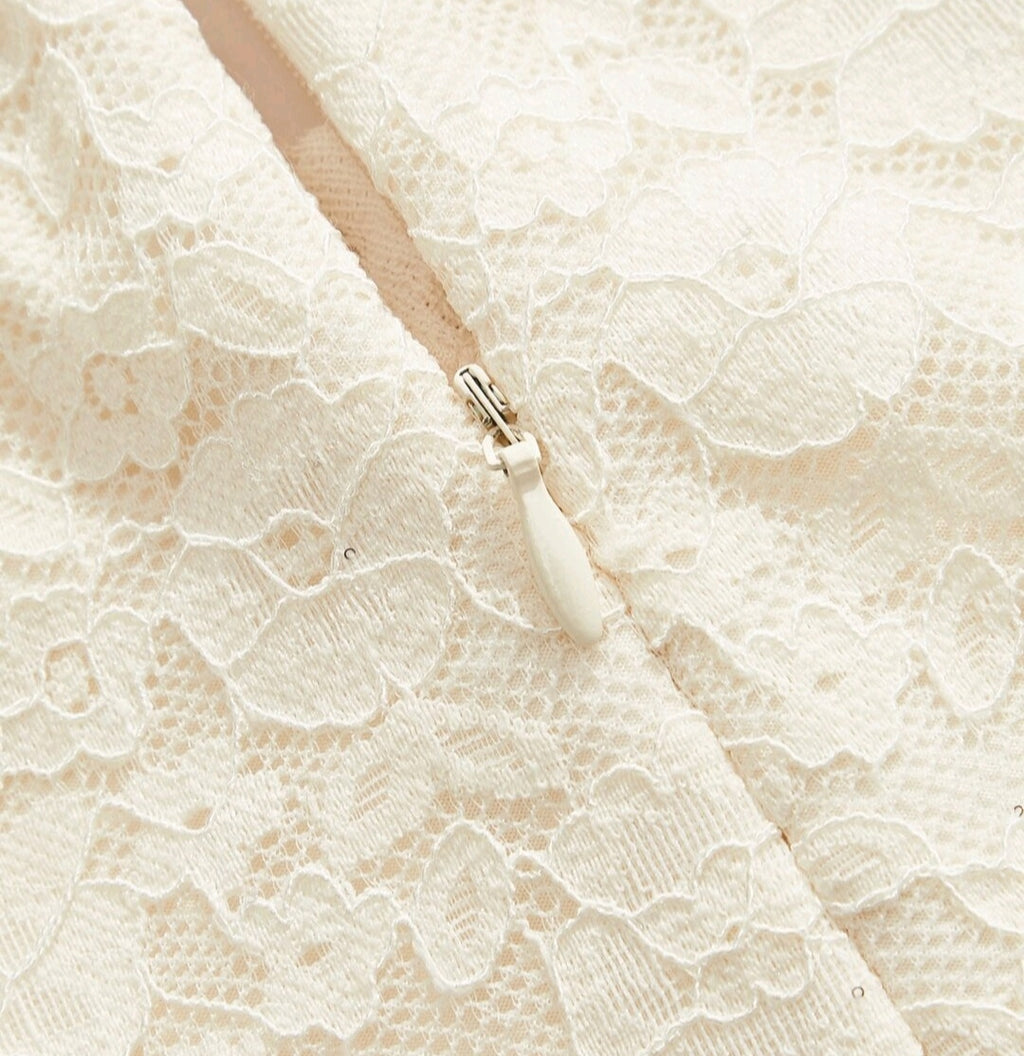 Vestido Largo de Encaje Marfil, Vestido Romántico de Manga Larga, Vestido Vintage para Invitada de Boda, Vestido Boho Elegante, Vestido Formal Femenino
